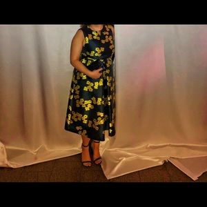 LK bennett A line brocade dress size 14